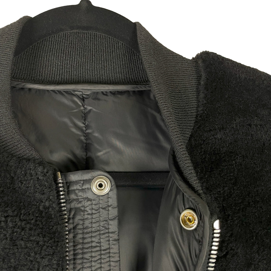 Rick Owens Lamb Shearling Flight Jacket - Black Butter Authenticated Designer