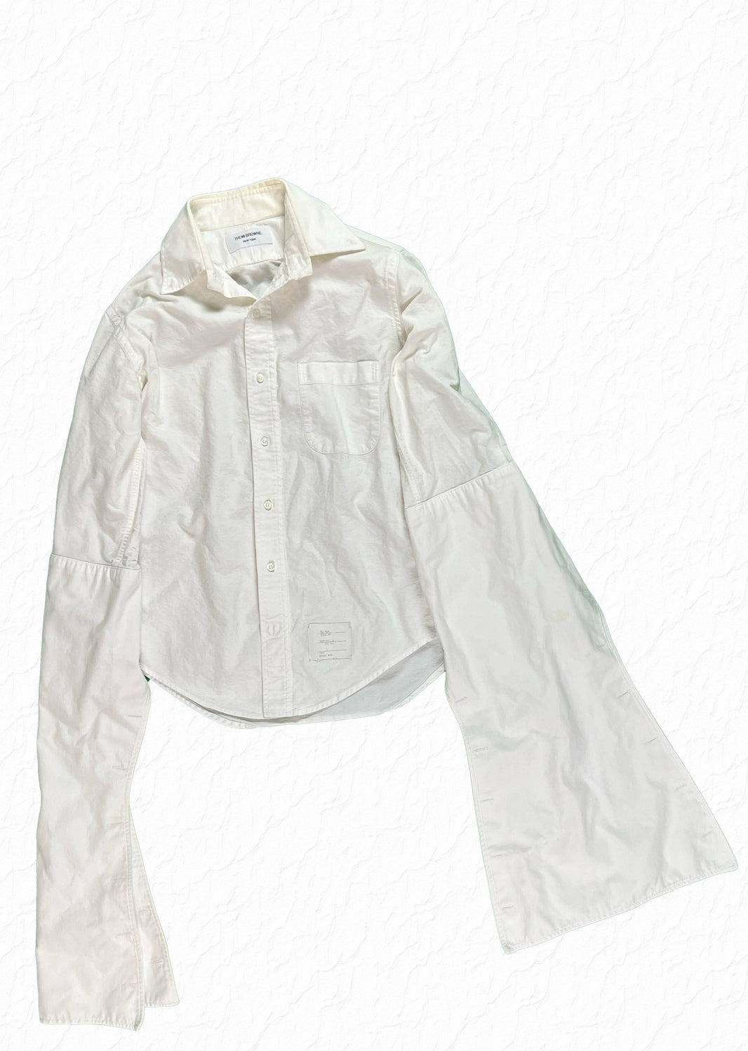 Thom Browne The Rail white oxford shirt with elbow-length double-cuff sleeves