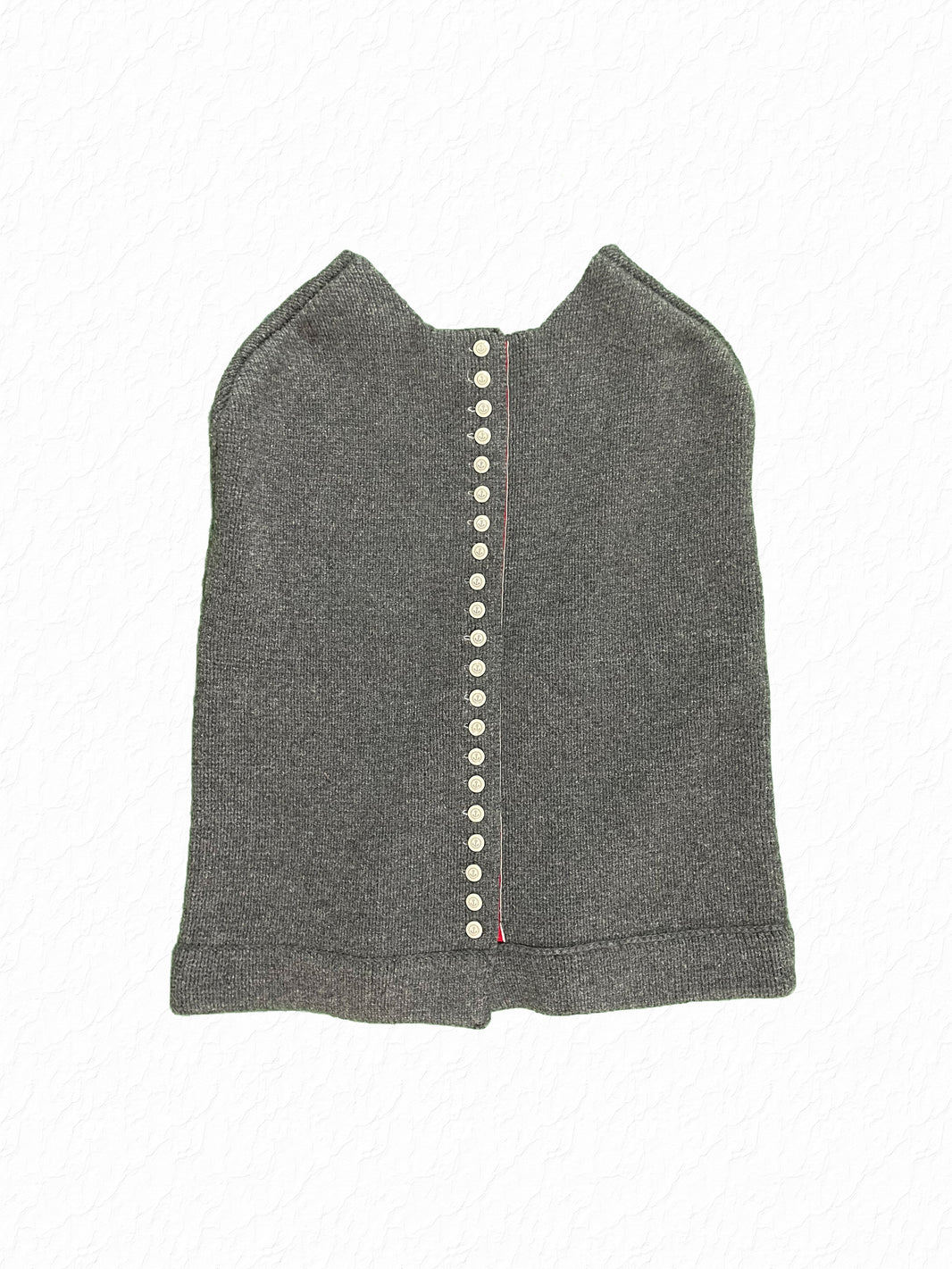 Grey cashmere Thom Browne armless cape from the Fall 2008 collection