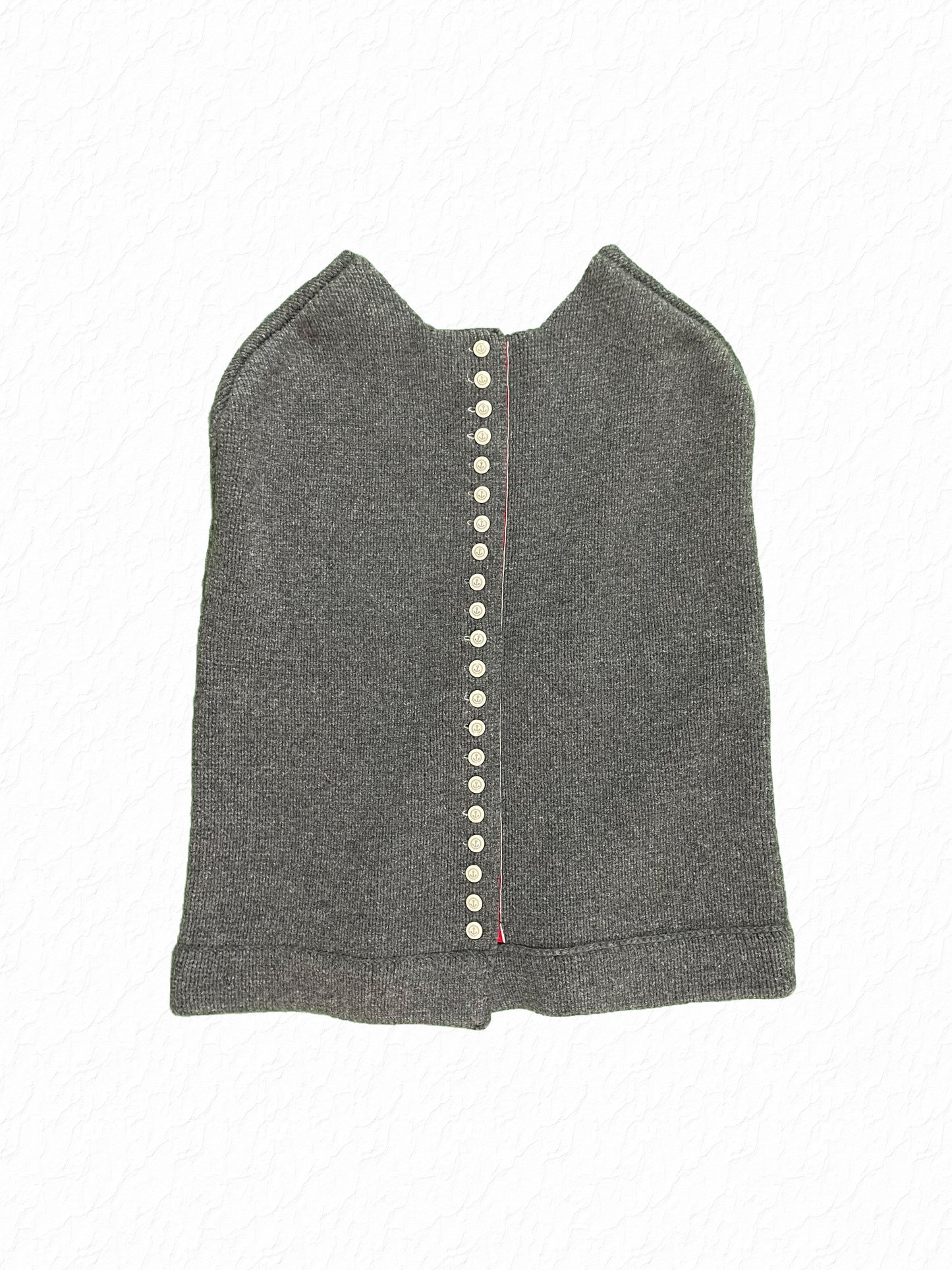Grey cashmere Thom Browne armless cape from the Fall 2008 collection