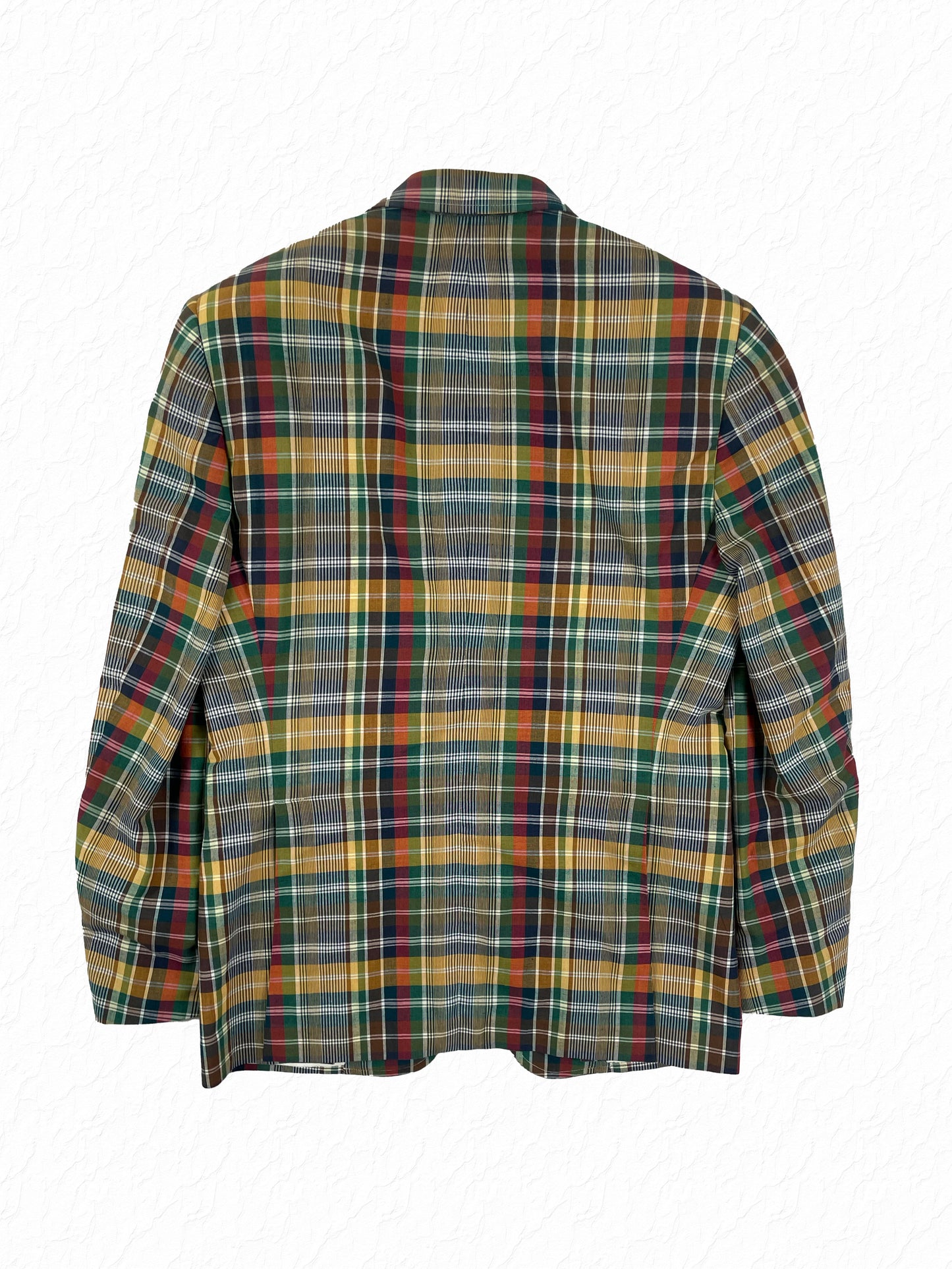 Green and yellow madras check cotton suit jacket from Thom Browne Spring 2008