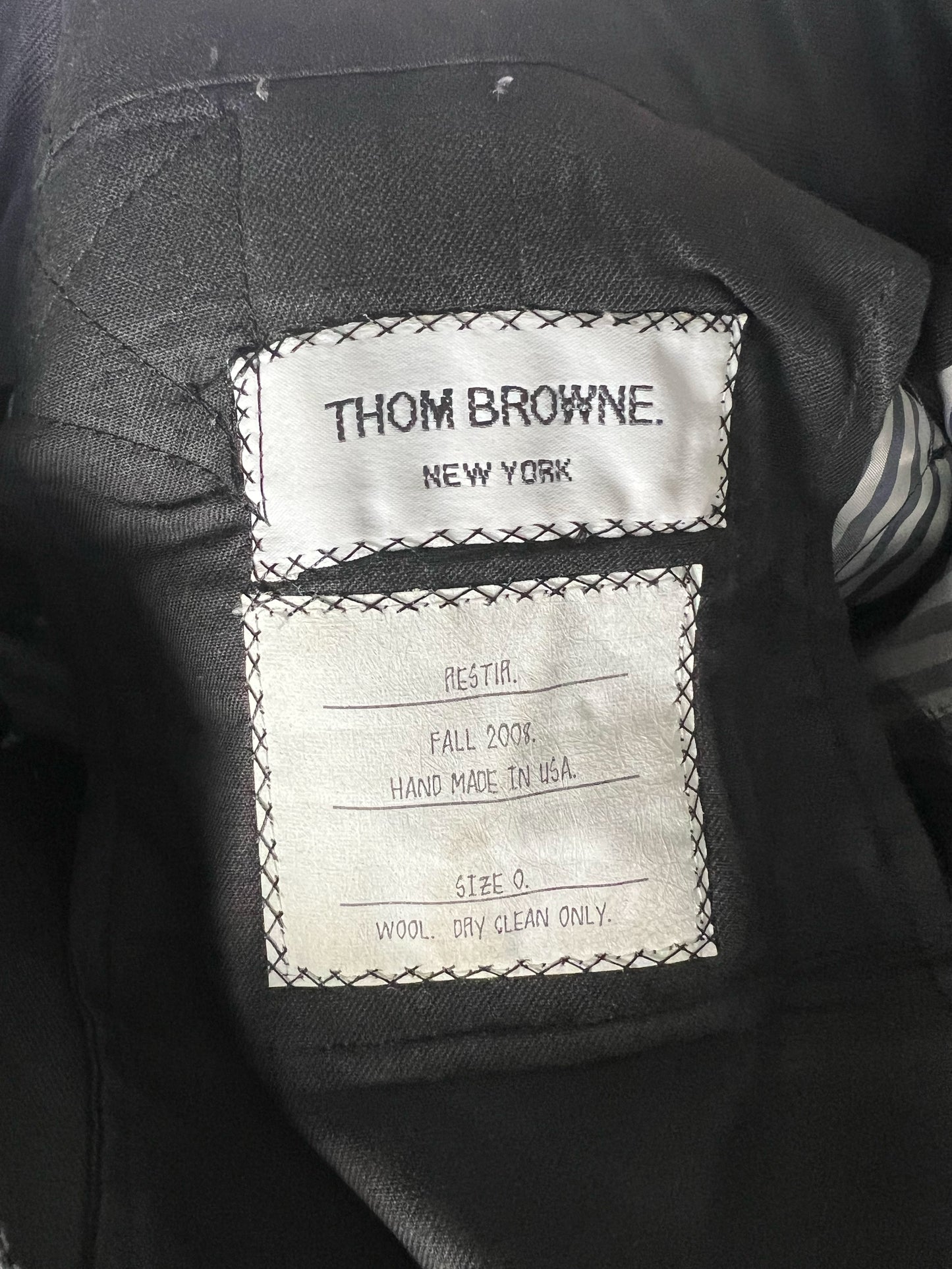 Fall 2008 Thom Browne handmade grey wool flannel trousers