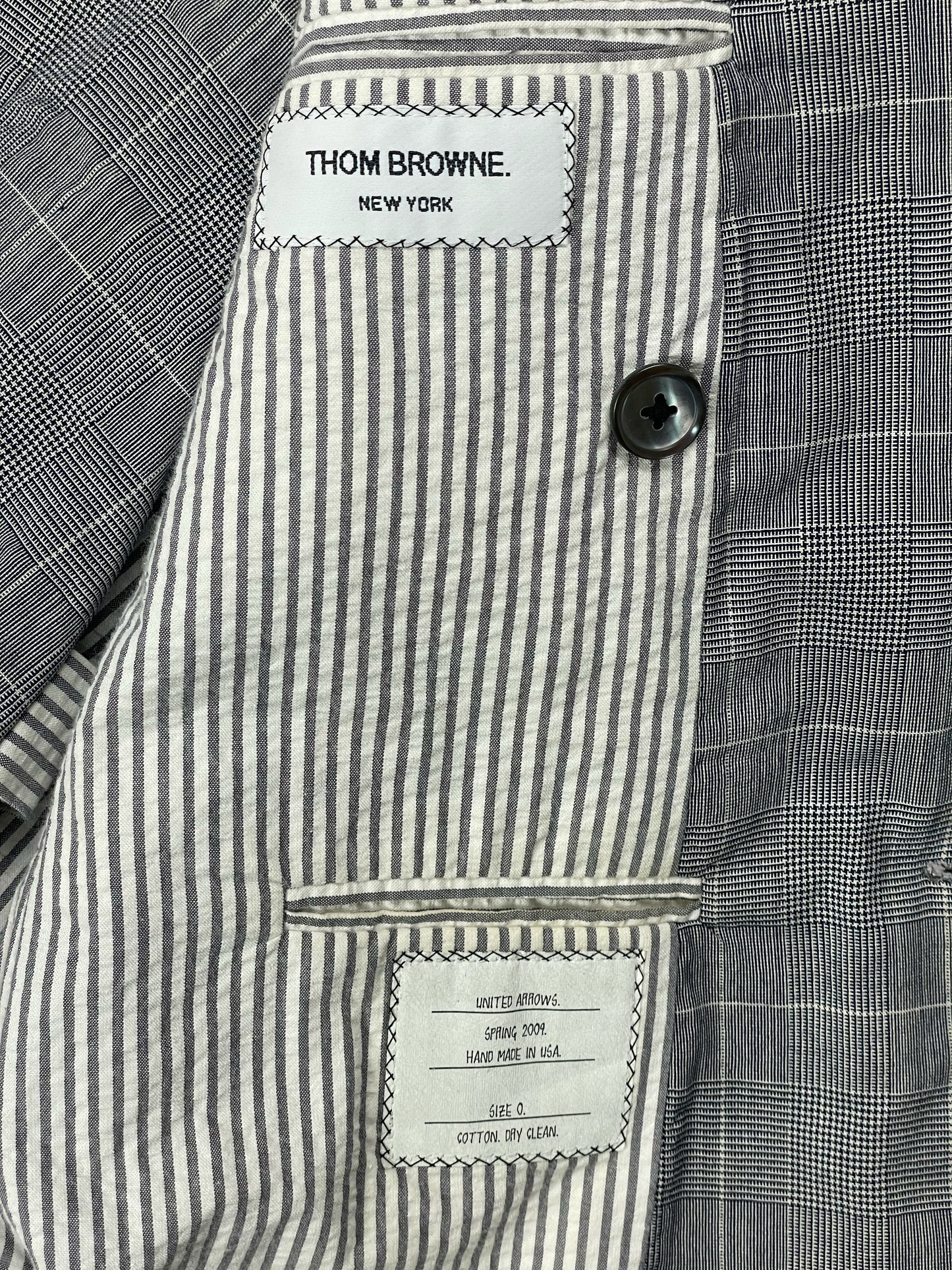 Thom Browne New York striped cotton lining Spring 2009 United Arrows blazer