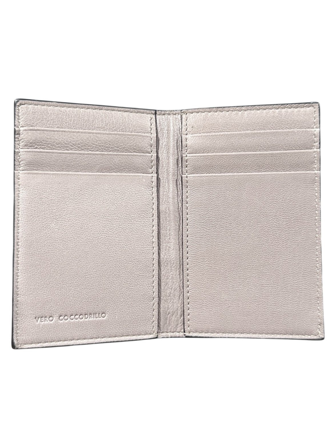 Handmade Italian Exotic Leather Crocodile Card Wallet AMAL New York Luxury Mens Wallet