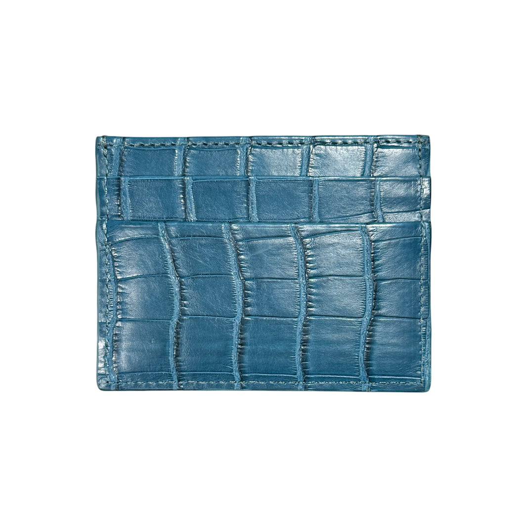 Sea Blue Alligator Card Holder