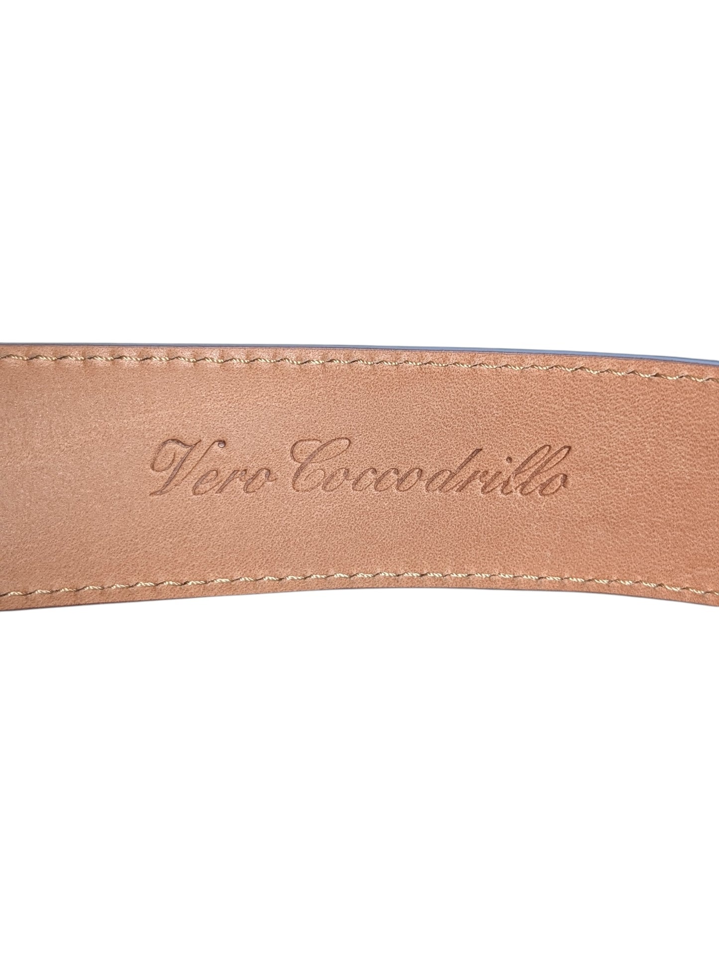 Blue Crocodile Leather Belt Strap
