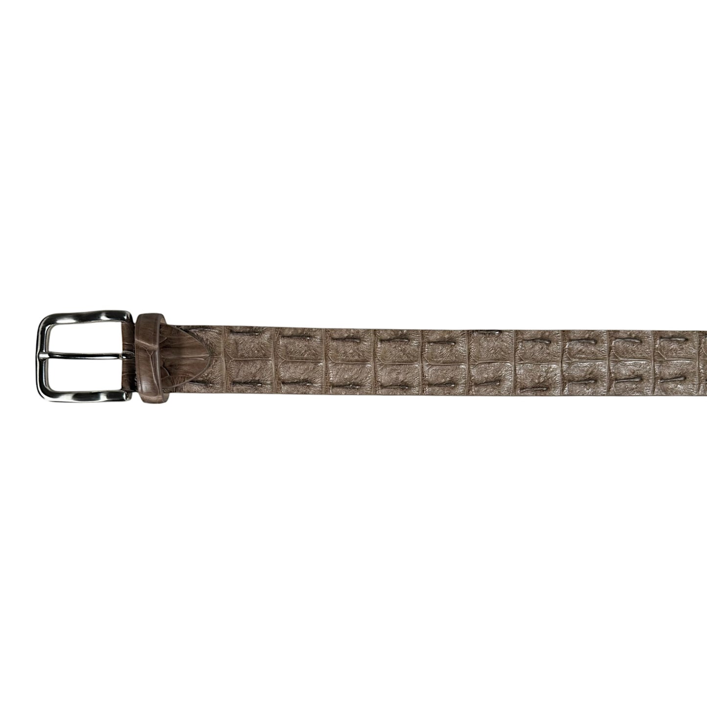 Taupe Bone Crocodile Belt