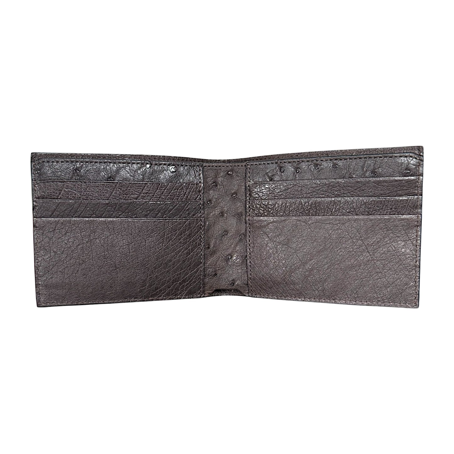 Chocolate Ostrich Bifold Wallet