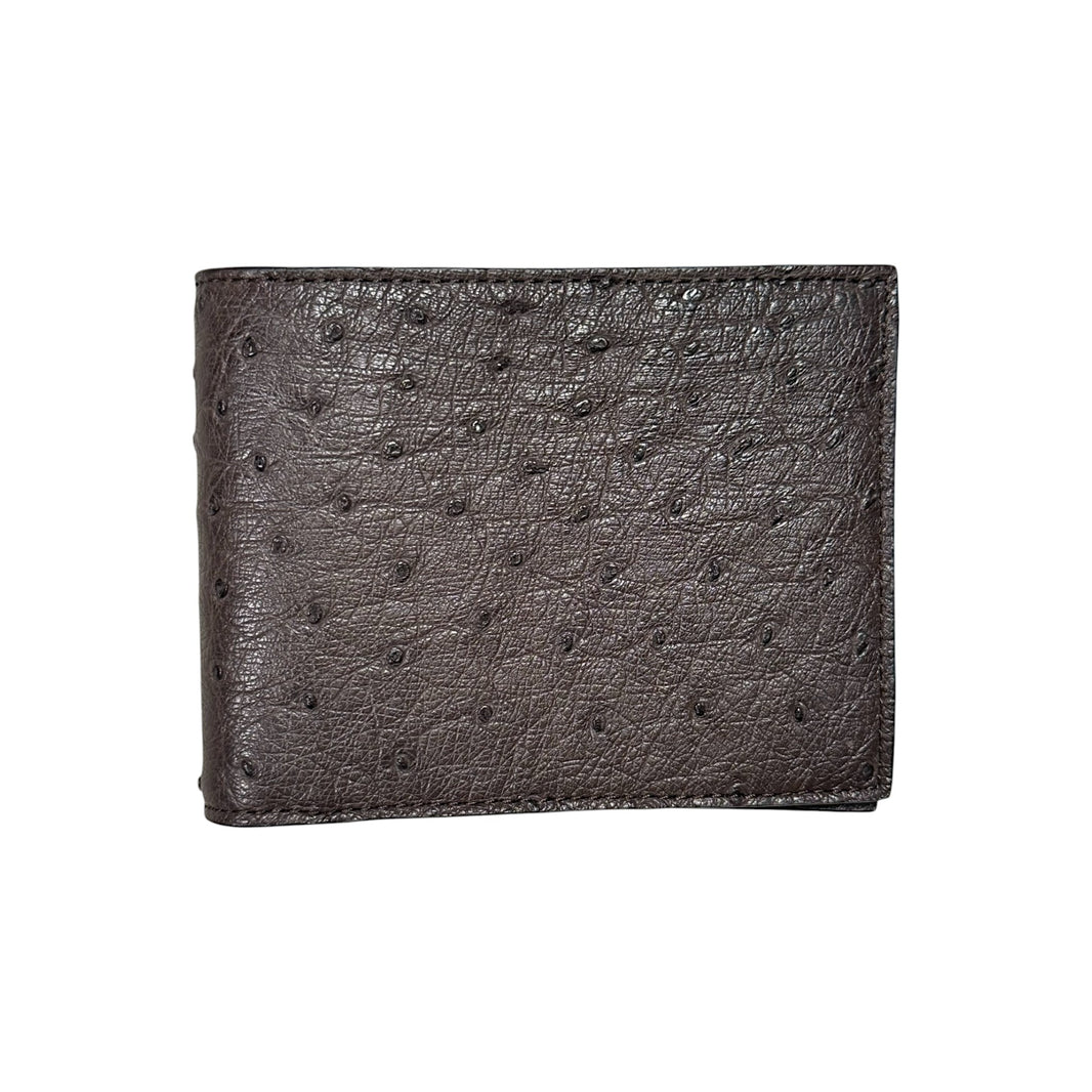 Chocolate Ostrich Bifold Wallet