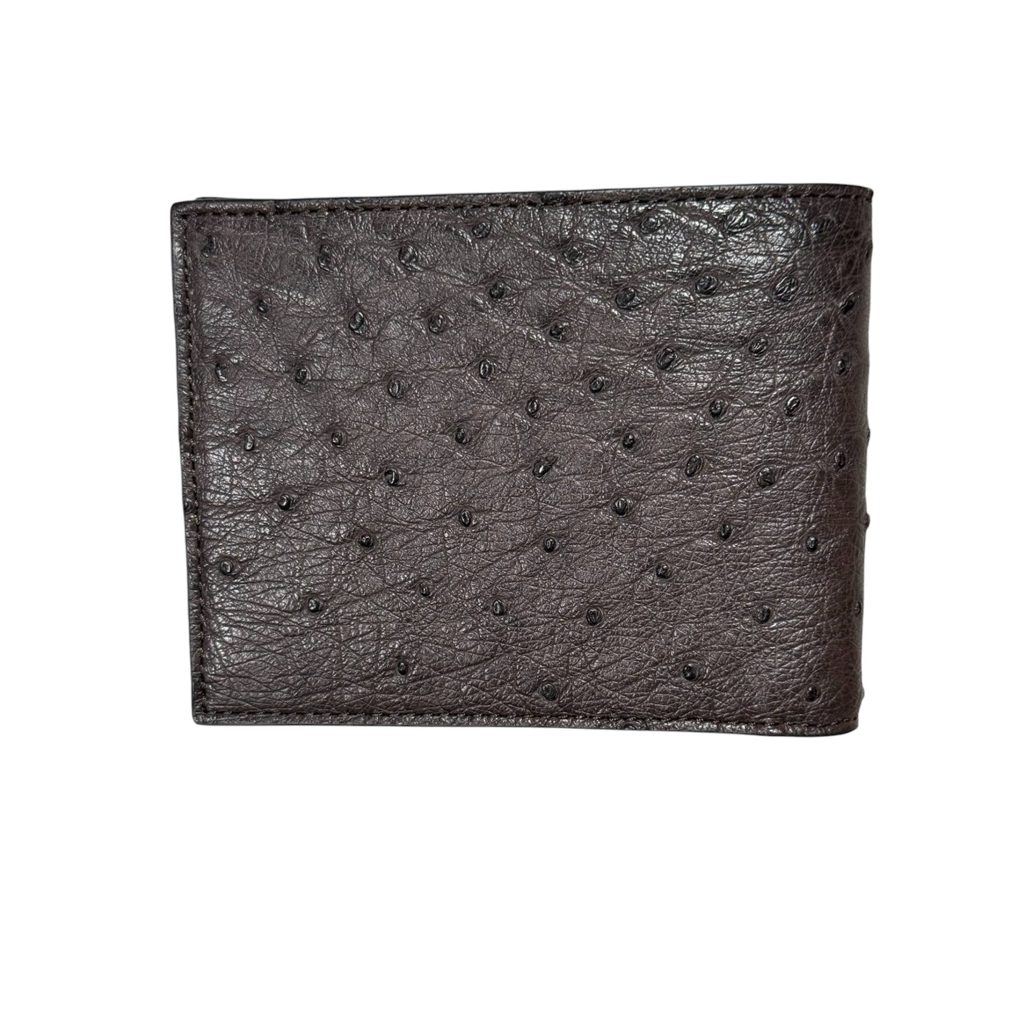 Chocolate Ostrich Bifold Wallet