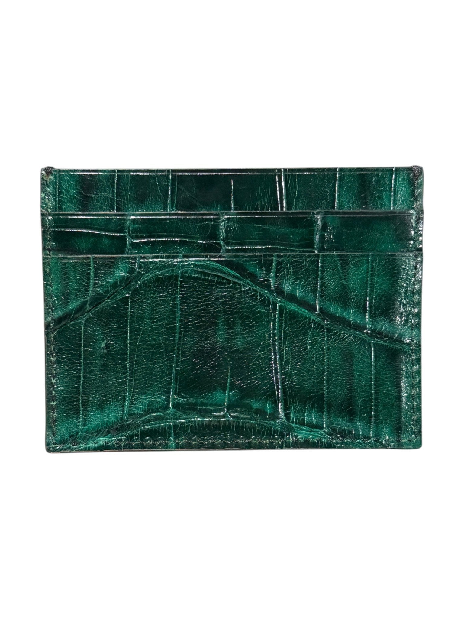 Handmade Italy Crocodile Leather Card Holder AMAL