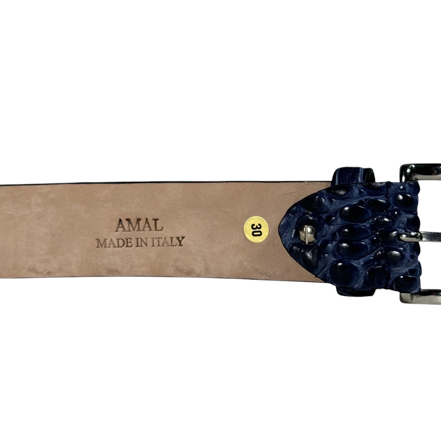 Deep Navy Bone Crocodile Belt