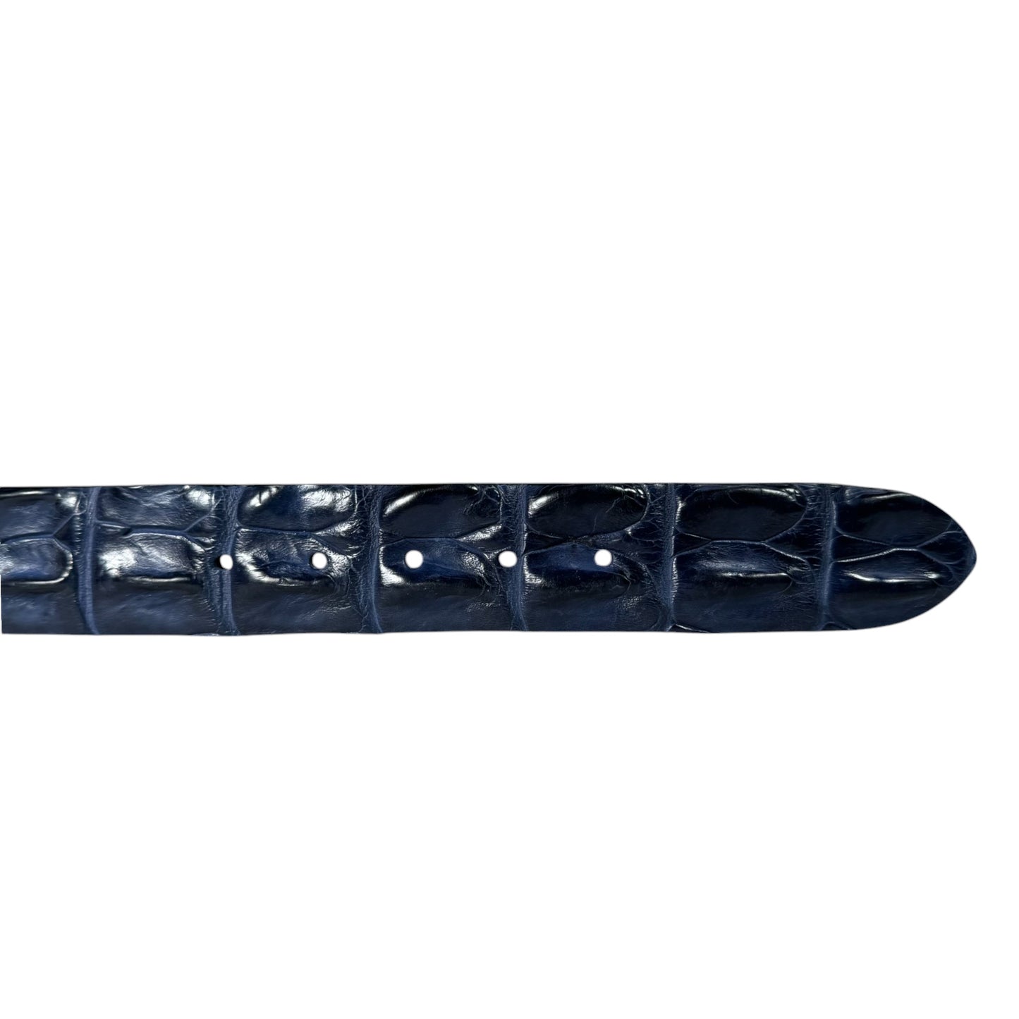 Deep Navy Bone Crocodile Belt