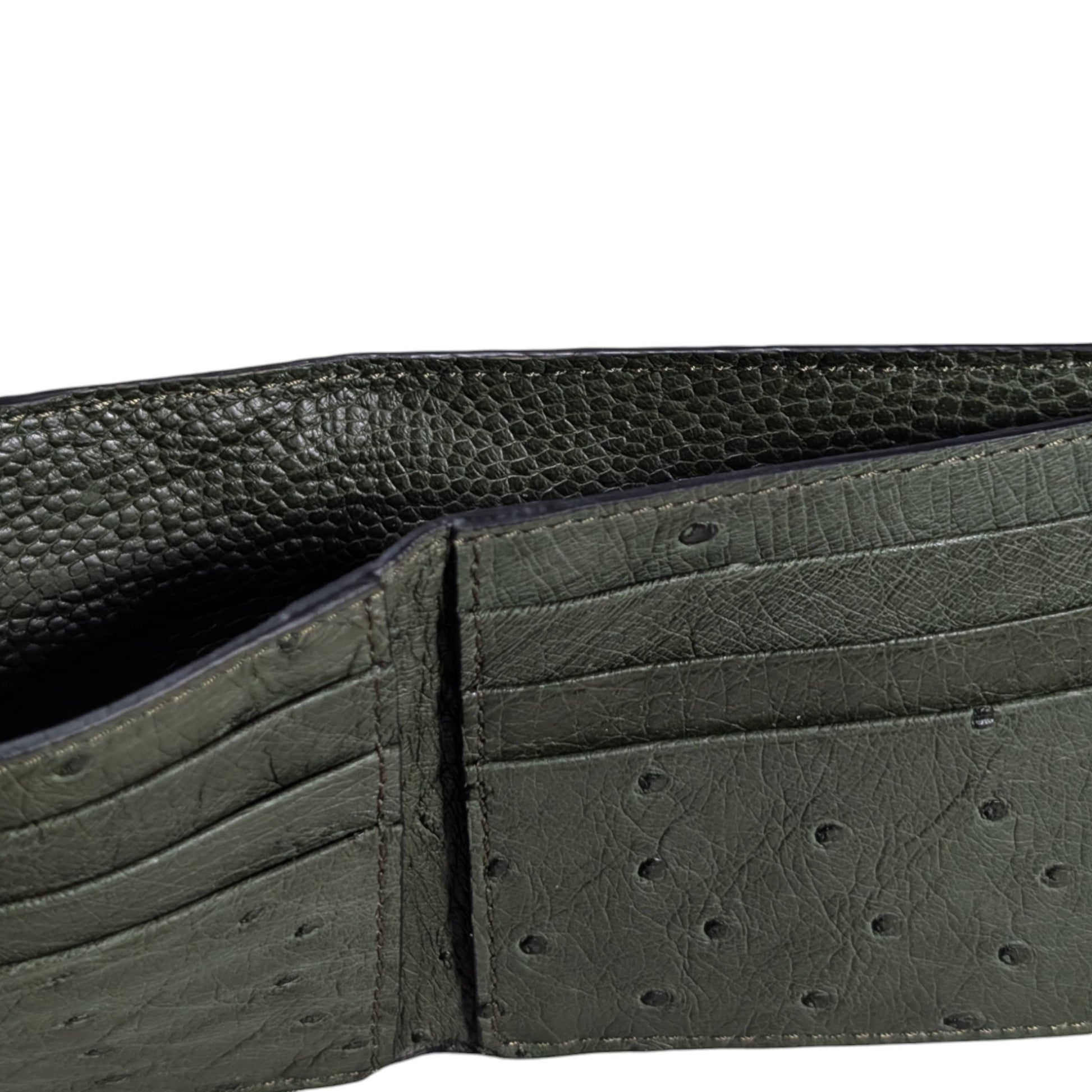 ostrich leather wallet