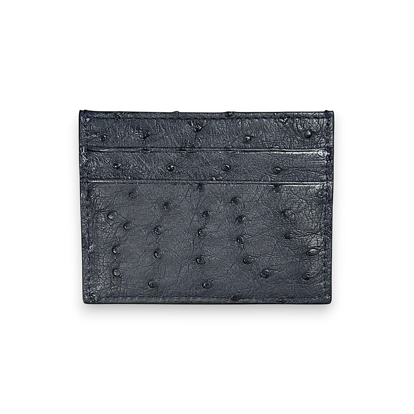 Charcoal Ostrich Card Holder