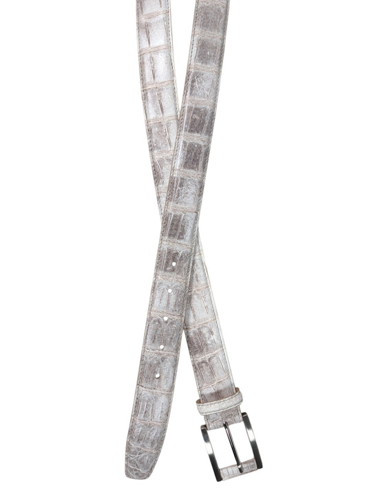 AMAL Himalayan Crocodile Leather Belt - Buckle System Authentic Belts