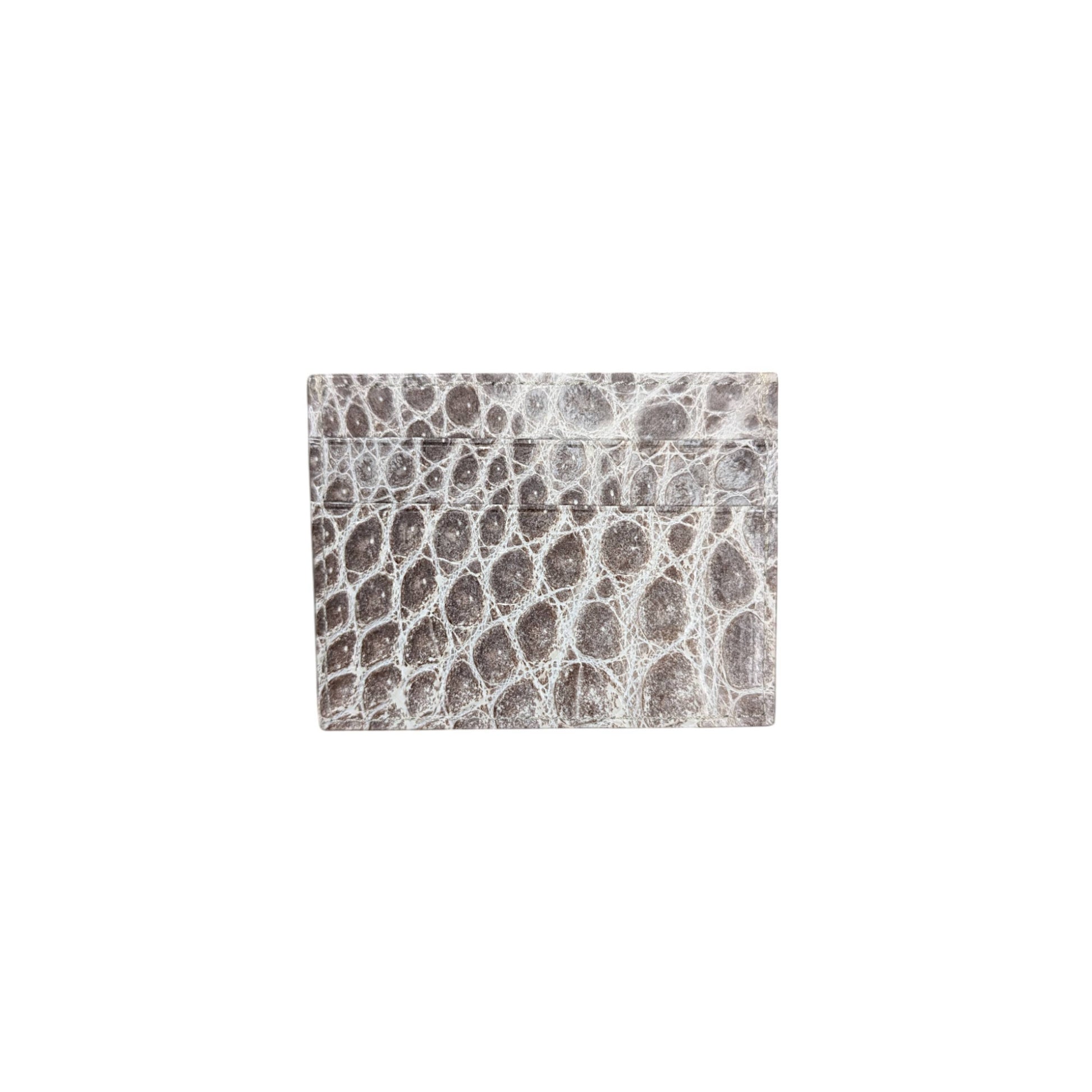 Himalayan crocodile leather card holder