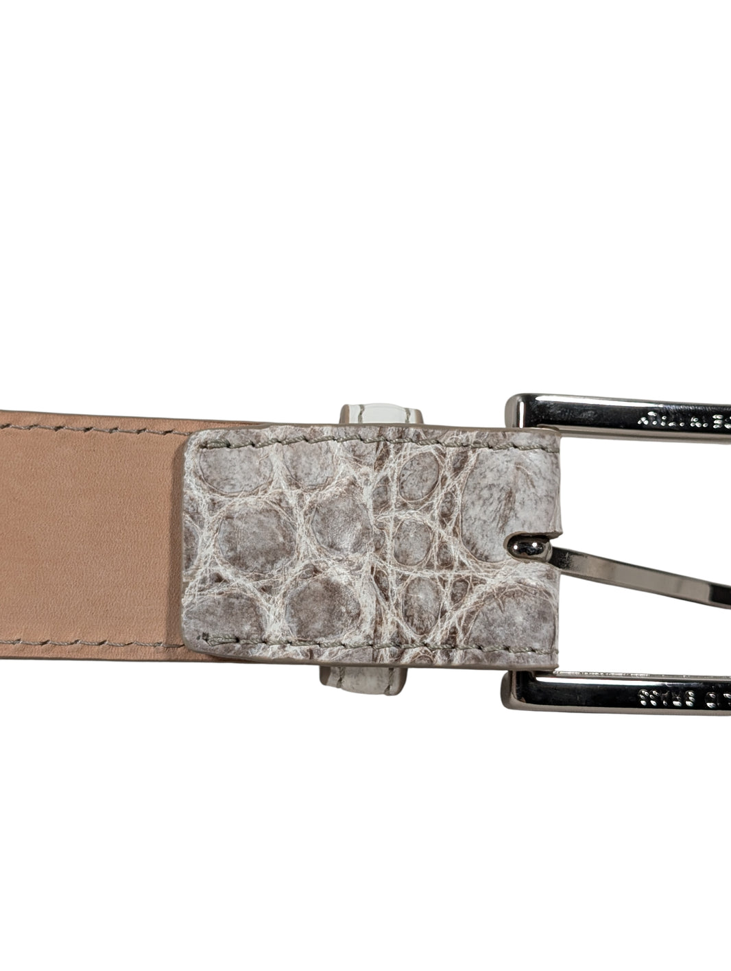 AMAL Himalayan Crocodile Leather Belt - Buckle System Archival
