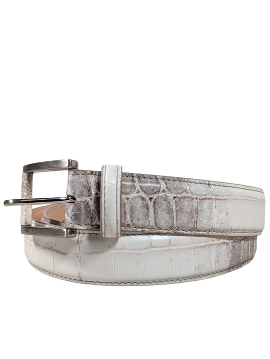 AMAL Himalayan Crocodile Leather Belt - Buckle System Authentic Belts
