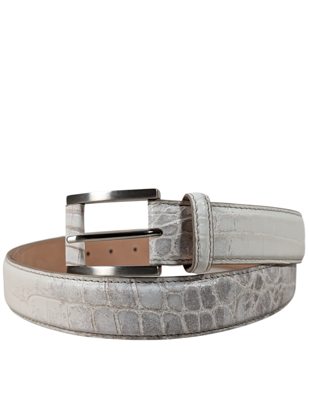 Himalayan Crocodile Leather Belt - Buckle System