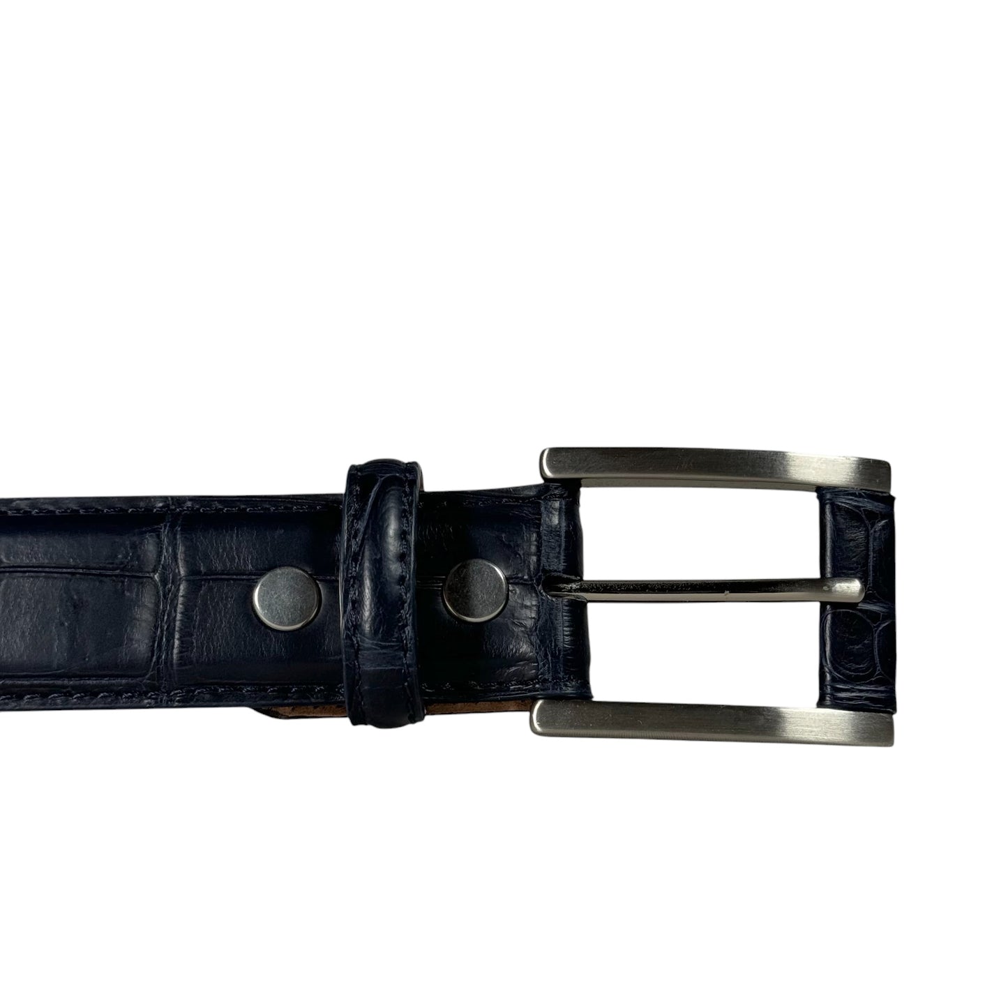 Elegant Navy Alligator Belt