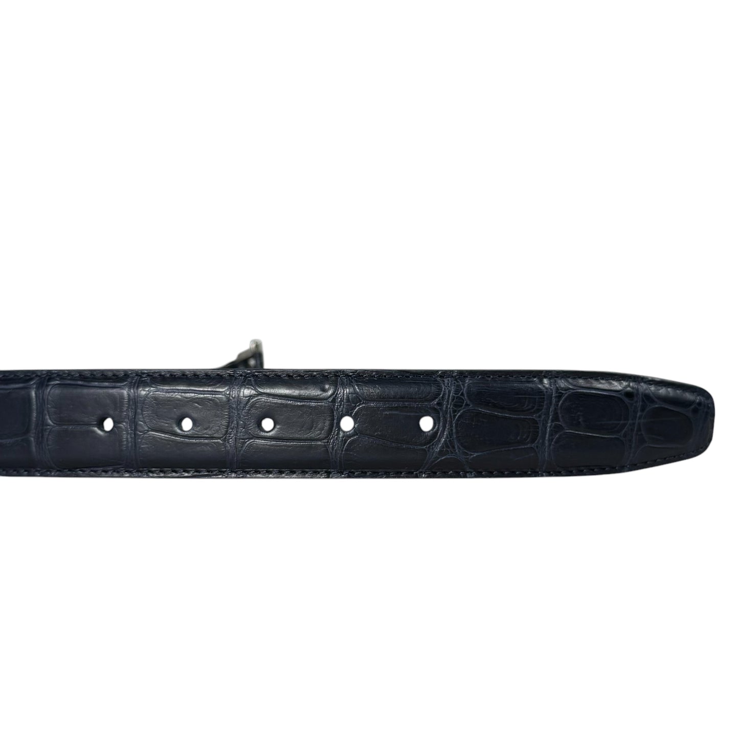 Elegant Navy Alligator Belt