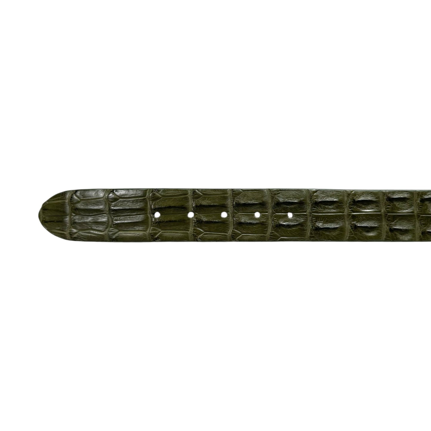 Olive Bone Crocodile Belt