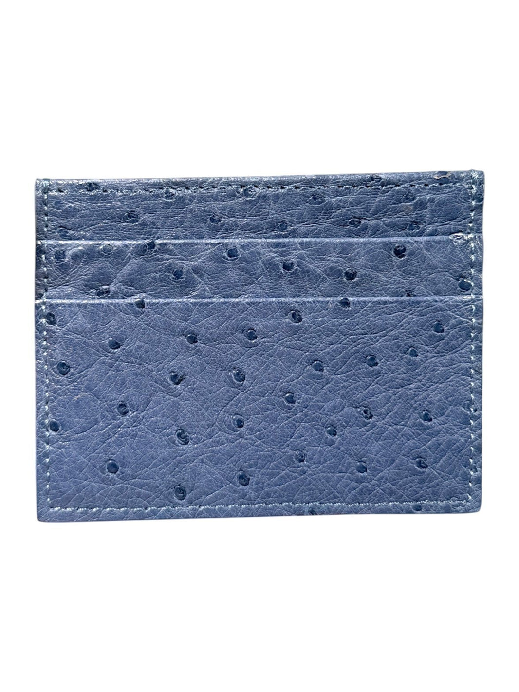 Exotic Leather Card Holder Blue AMAL Italy