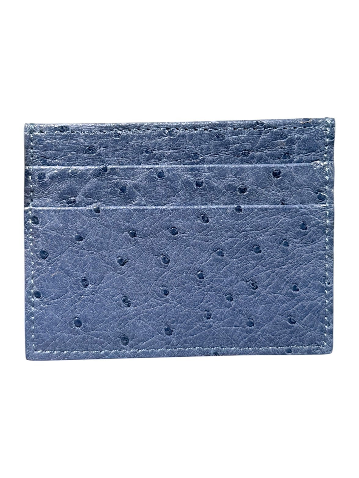 Exotic Leather Card Holder Blue AMAL Italy