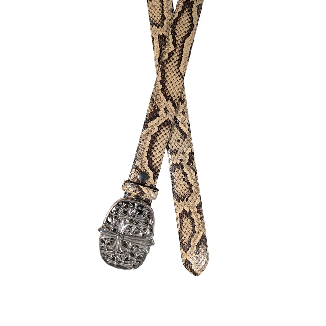 Natural Python Snakeskin Belt