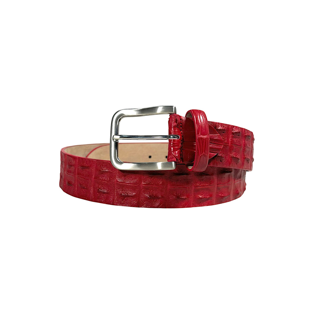 Red Bone Crocodile Belt