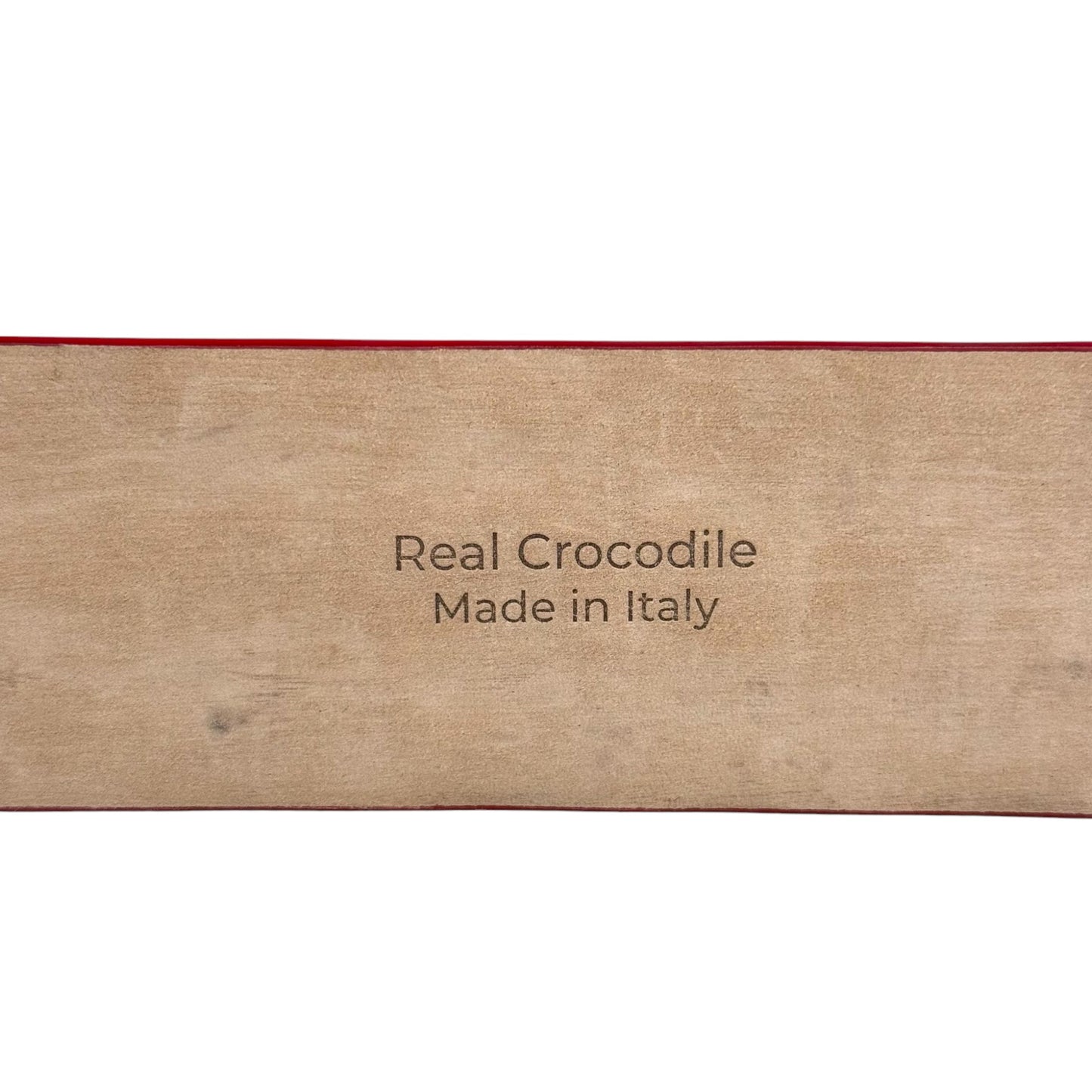 Red Bone Crocodile Belt