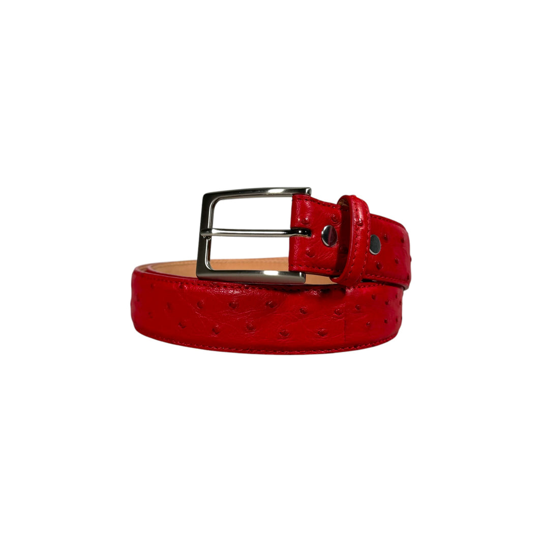 Strawberry Ostrich Belt