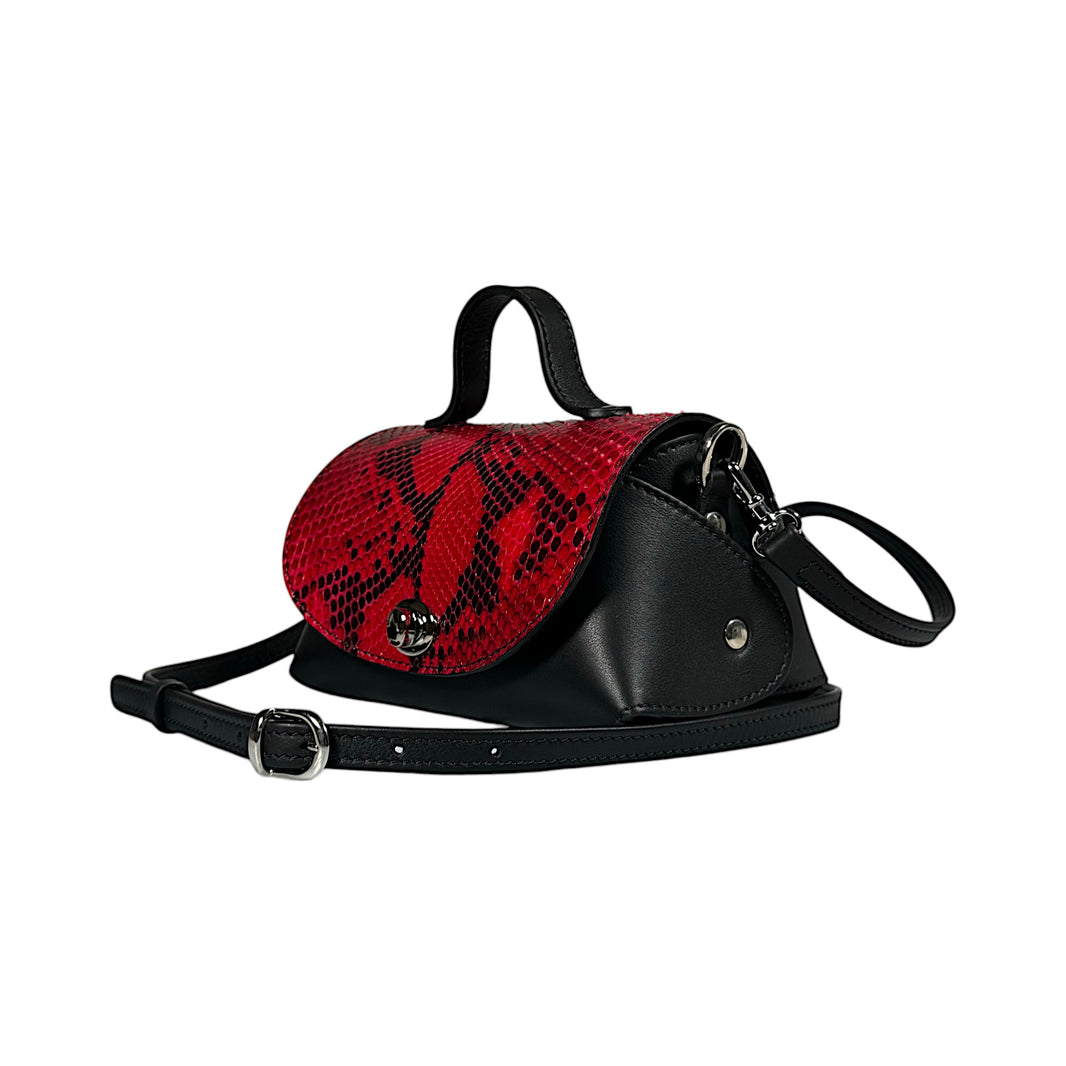 AMAL Red Python Amy Bag Sterling Silver Hardware