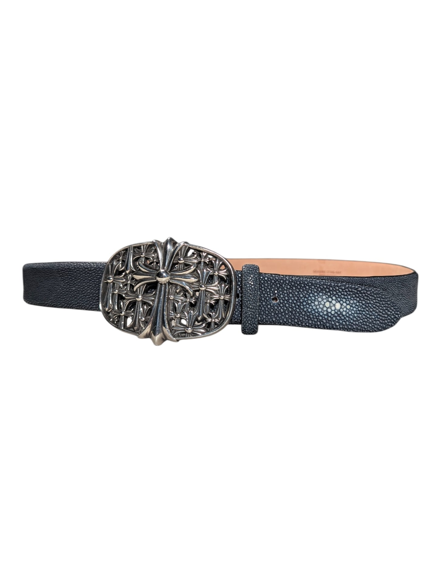 Exotic Caviar Stingray Leather Belt Strap