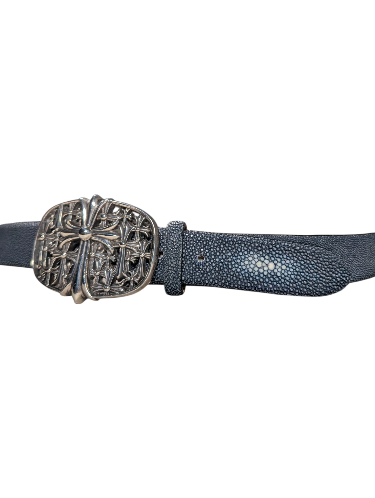Exotic Caviar Stingray Leather Belt Strap