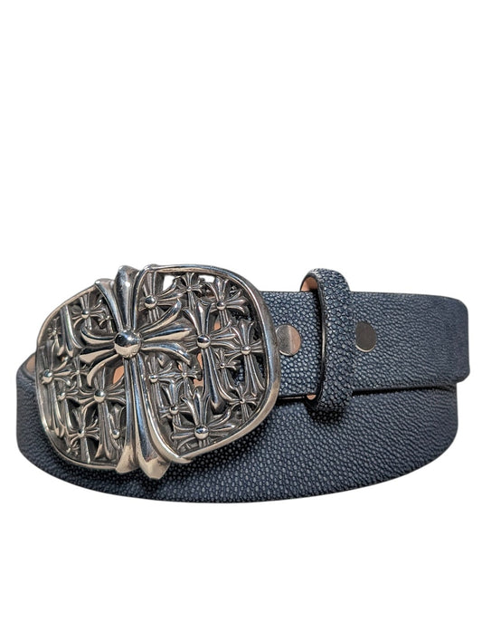 AMAL Exotic Caviar Stingray Leather Belt Strap Authentic Belts