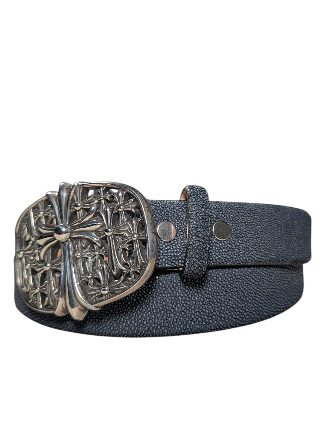 AMAL Exotic Caviar Stingray Leather Belt Strap Verified YP Collective