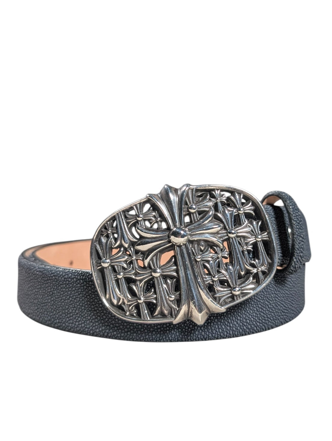Exotic Caviar Stingray Leather Belt Strap