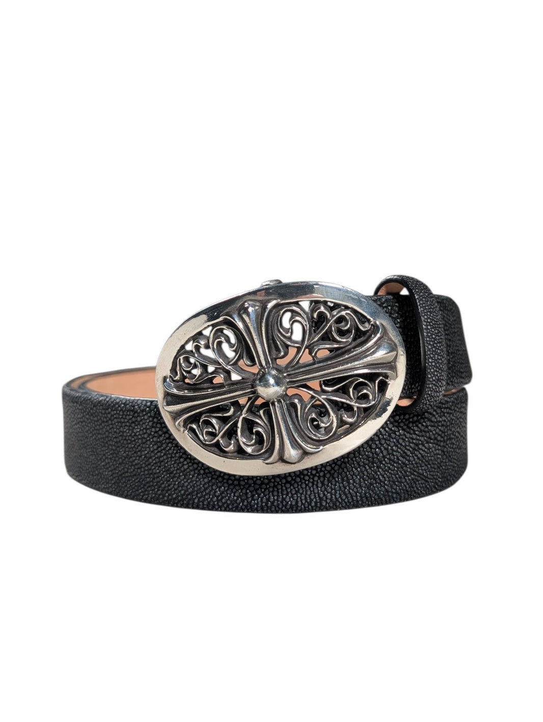AMAL Exotic Caviar Stingray Leather Belt Strap Verified YP Collective