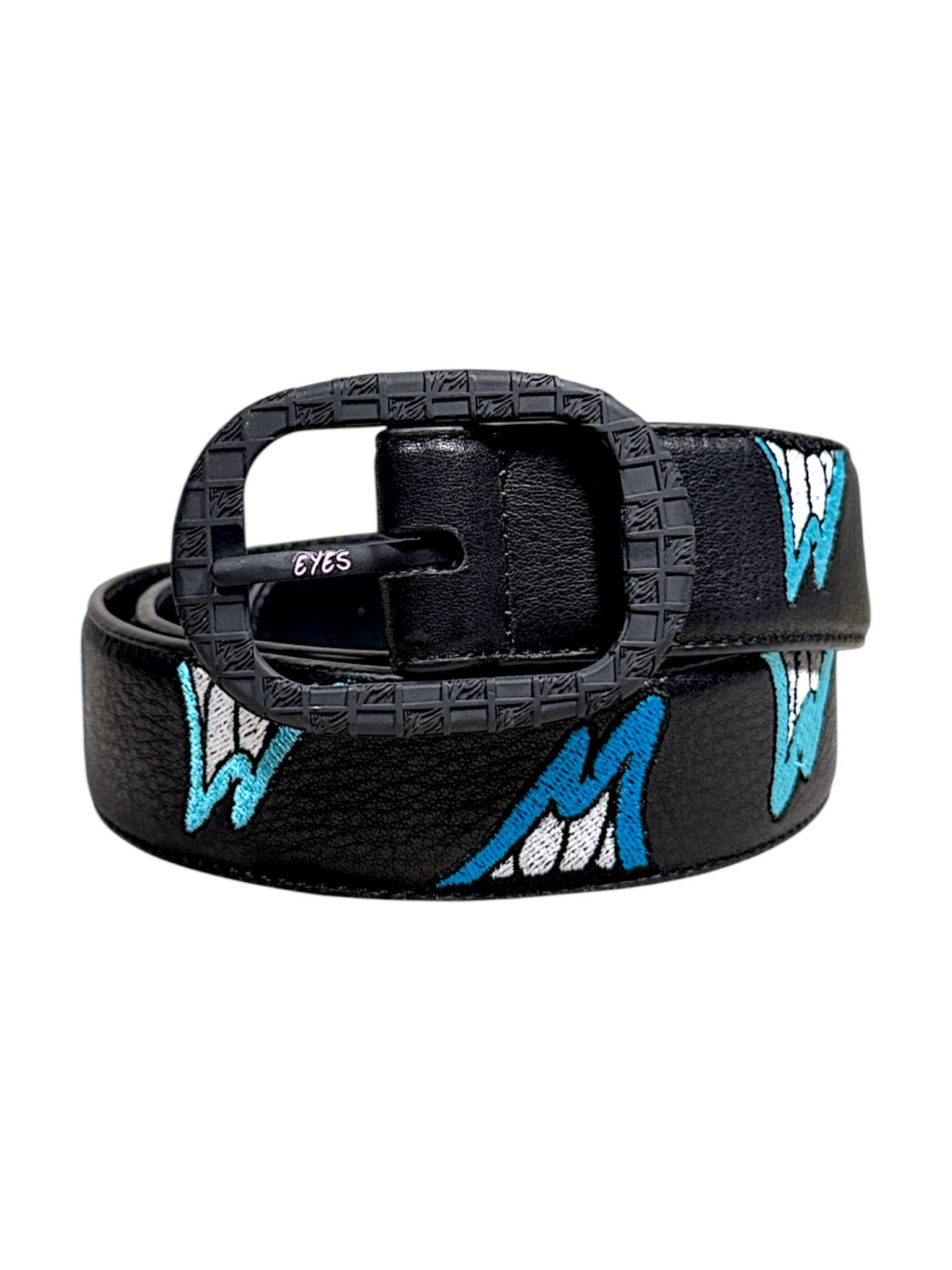 Chrome Hearts Style Matte Black Engraved Buckle Designer Belt Hardware