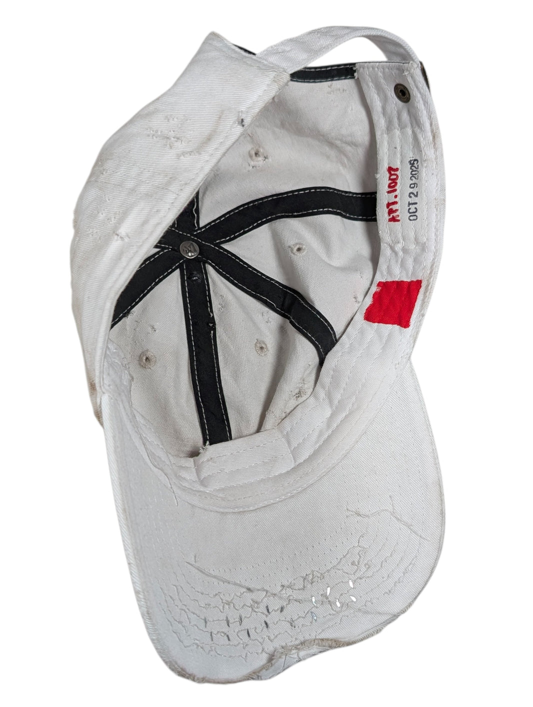 Apartment 1007 White Repaired Hat #101 Authenticated Designer