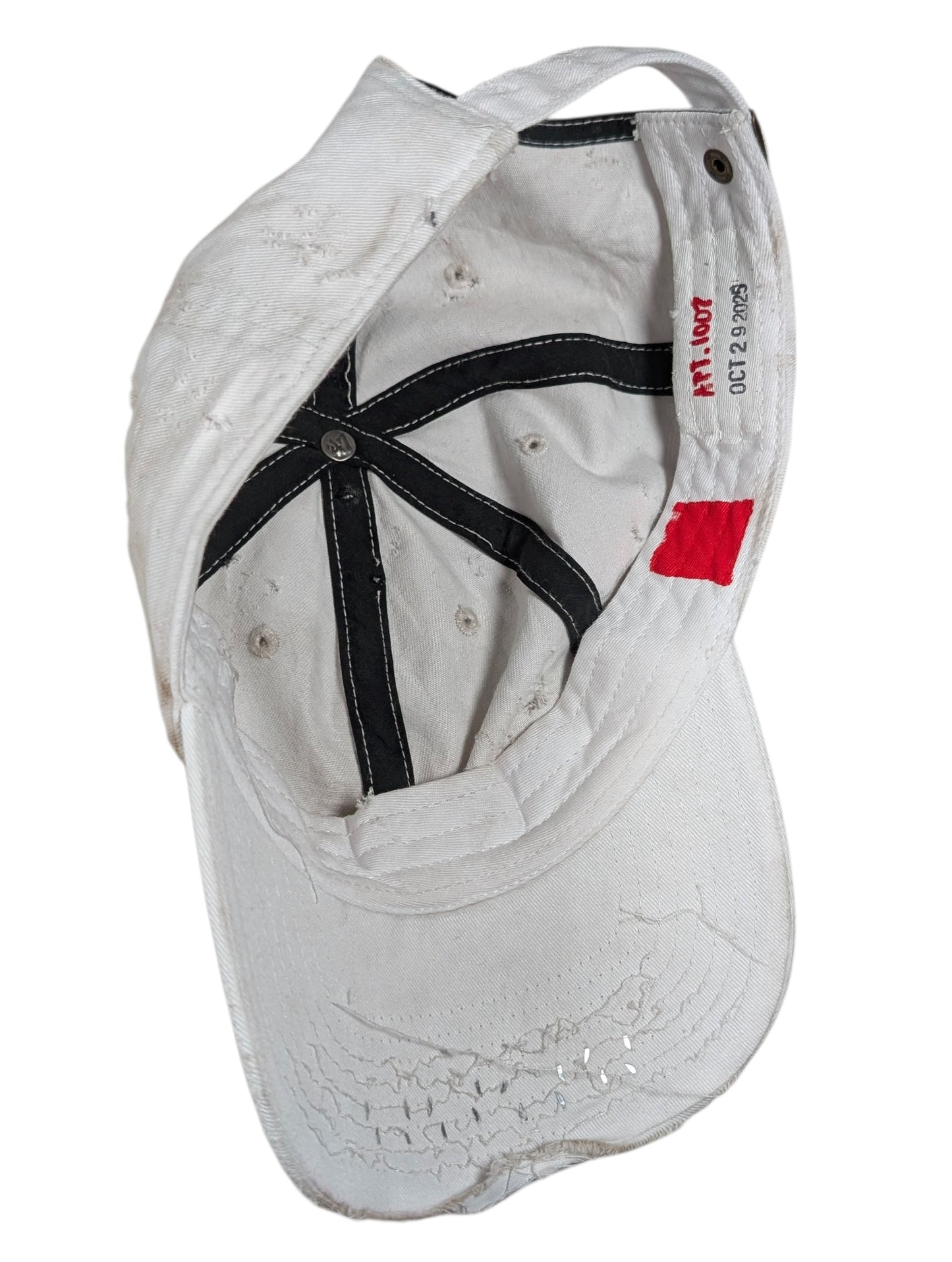 White Repaired Hat #101