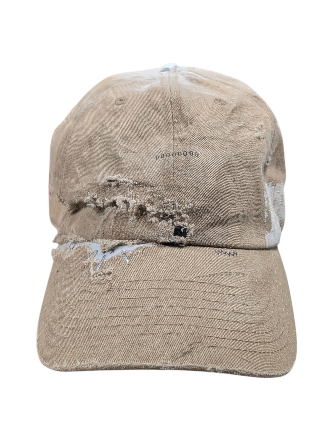 Apartment 1007 Hand Drawn Repaired Khaki Baseball Cap Hat #99 Verified YP Collective