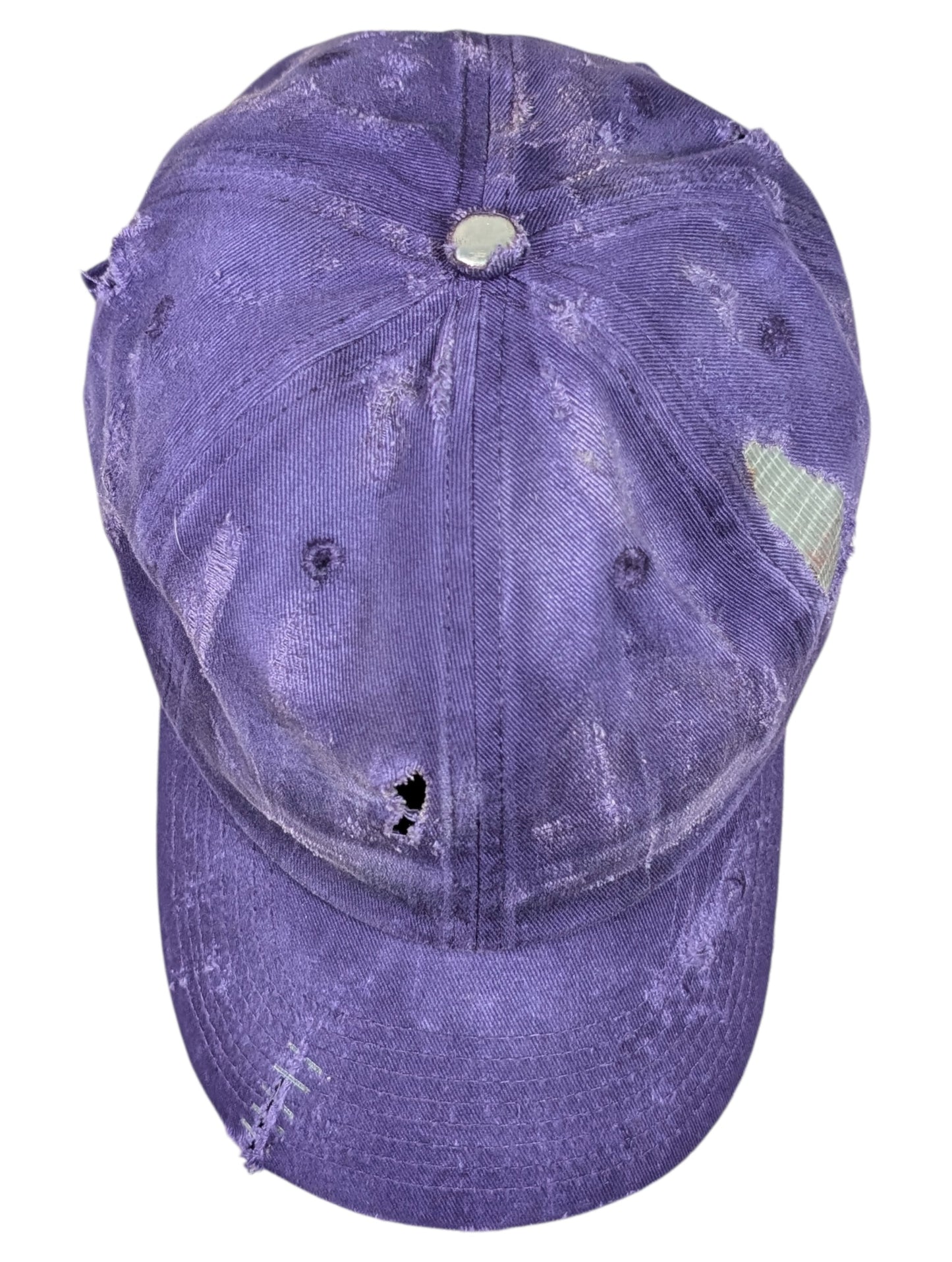 Repaired Purple Baseball Cap #105