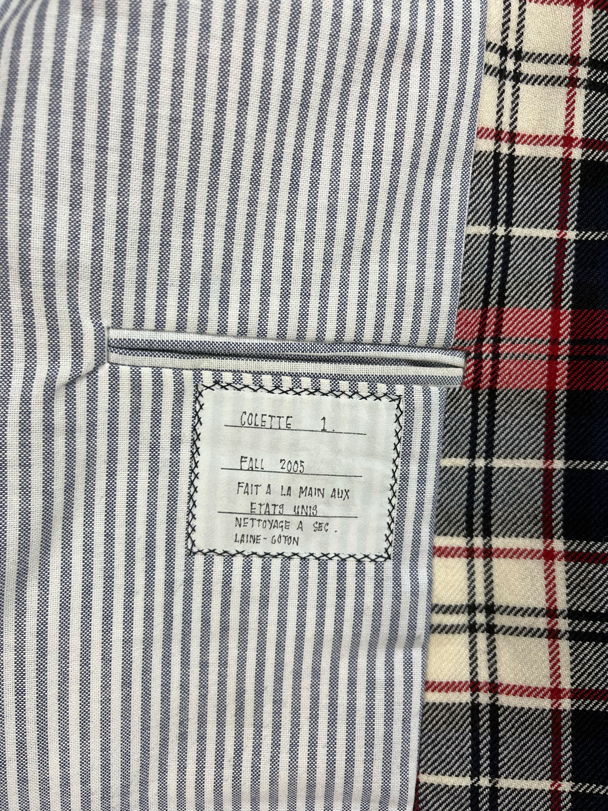 Handmade USA Thom Browne Colette Fall 2005 tartan wool overcoat