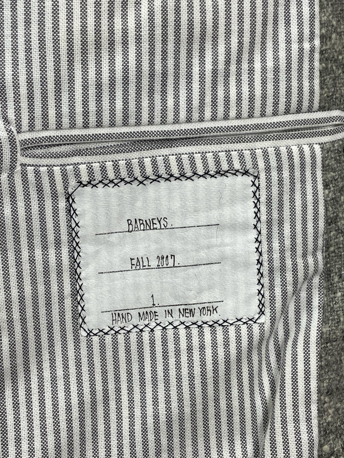 Thom Browne Barneys Fall 2007 handmade New York suit jacket