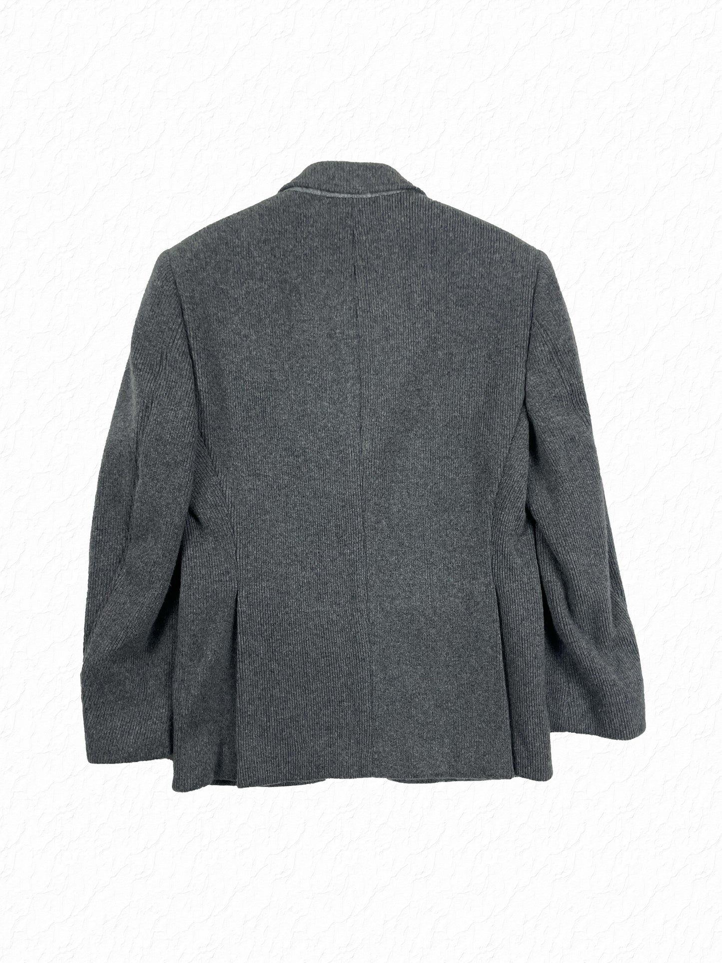 Rib knit cashmere blazer by Thom Browne in heather grey