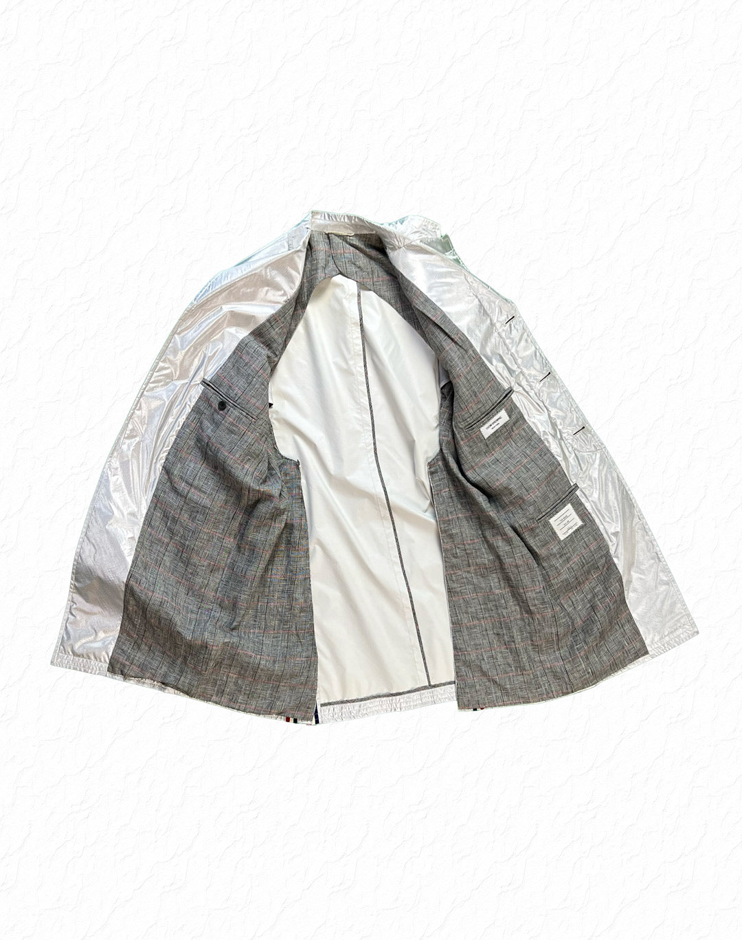 Thom Browne Chesterfield Coat Prince of Wales Check Interior