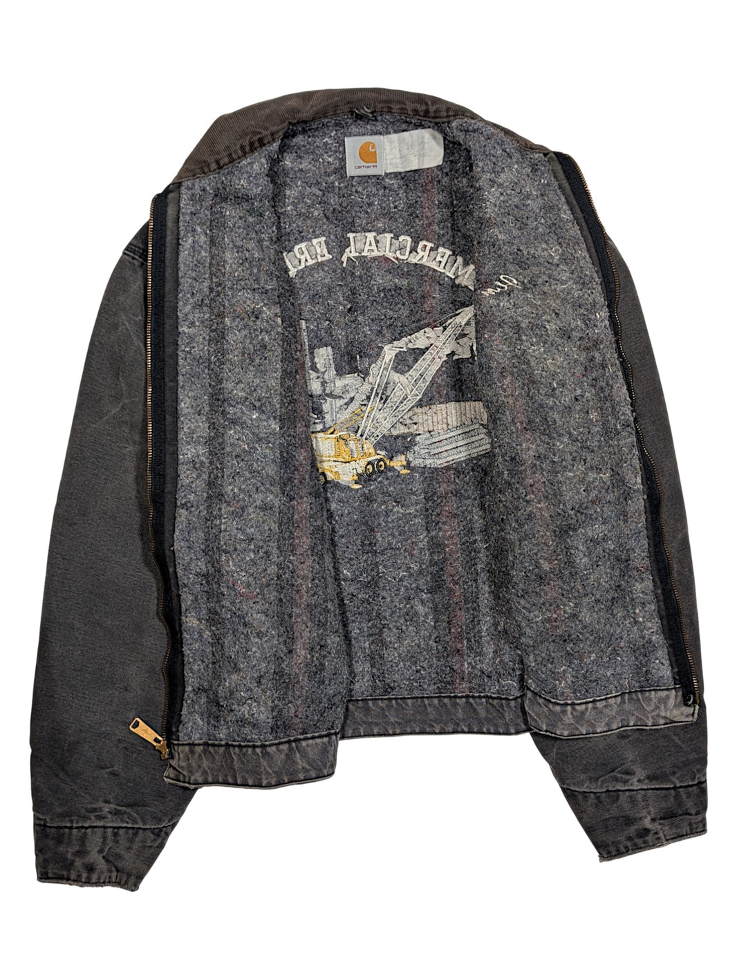 Vintage 90s Carhartt Detroit Jacket Faded Black Verified YP Collective